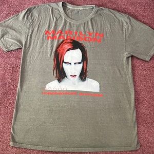 MARILYN MANSON MECHANICAL ANIMALS VINTAGE WASH GRAPHIC T SHIRT SIZE XLARGE